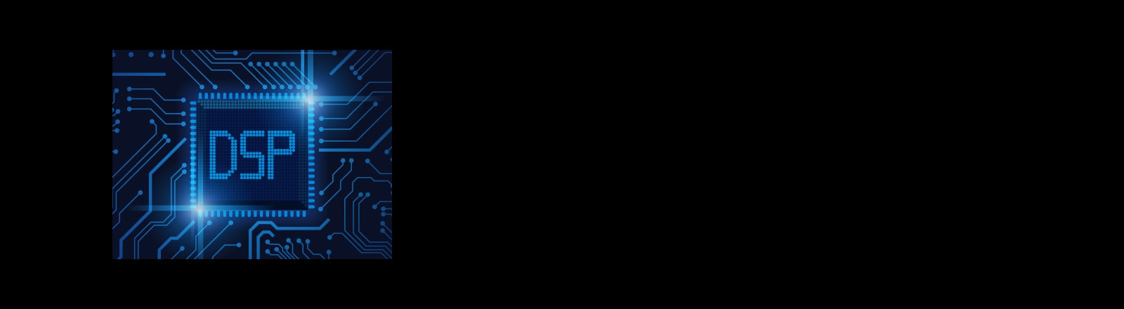 An image of a semiconductor chip with a & DSP & text on it