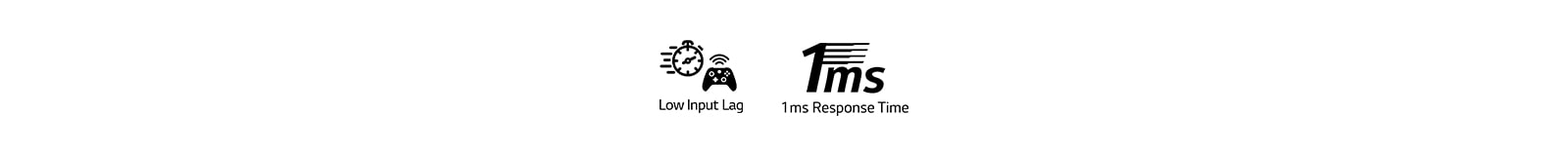 The mark of Low Input lag The mark of 1ms Response Time