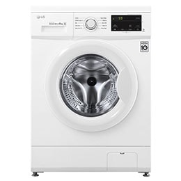 Front Load Washer 8kg, Direct Drive Motor, 6 Motion, White Color 